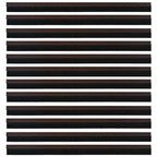 Spazzole per porte autoadesive marrone 100 cm - Set 12 pezzi