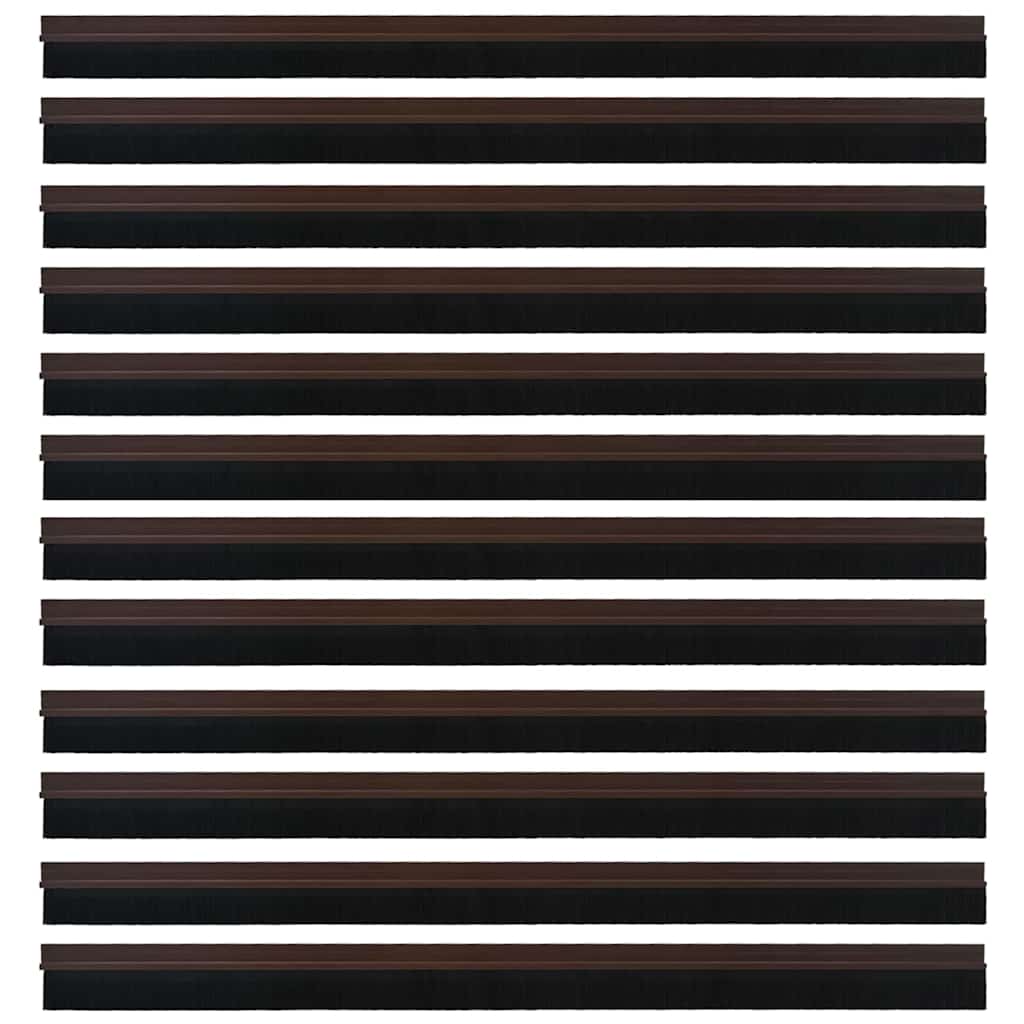 Spazzole per porte autoadesive marrone 100 cm - Set 12 pezzi