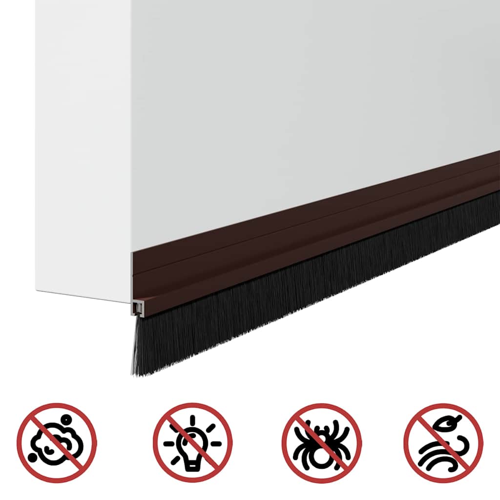 Spazzole per porte autoadesive marrone 100 cm - Set 12 pezzi