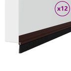 Spazzole per porte autoadesive marrone 100 cm - Set 12 pezzi