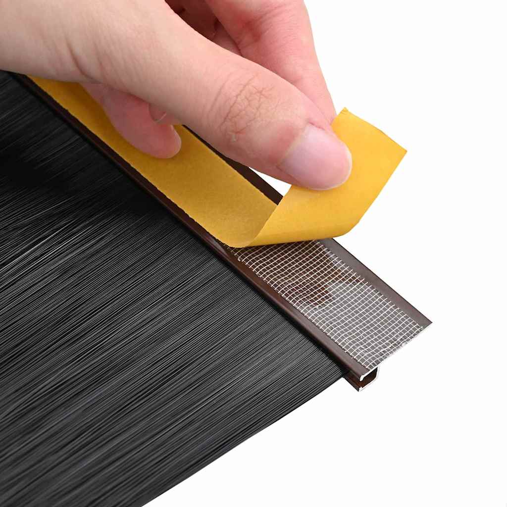 Spazzole per porte autoadesive marrone 100 cm - Set 12 pezzi