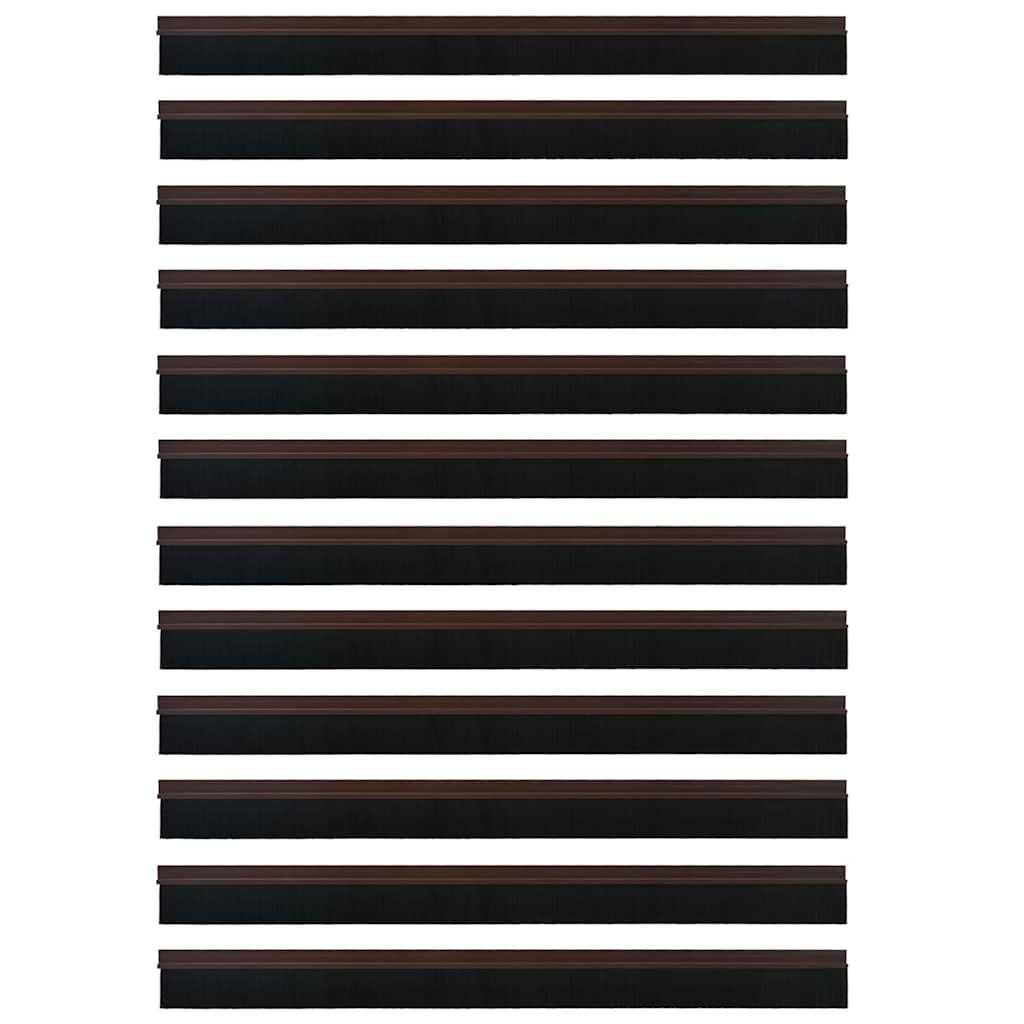 Spazzole per porte autoadesive marrone 100 cm - Set 12 pezzi