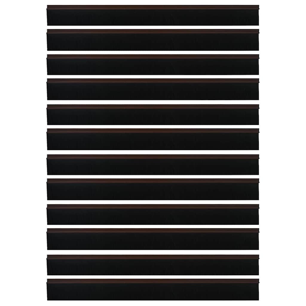 Spazzole per porte autoadesive 12 pcs Marrone 100 cm