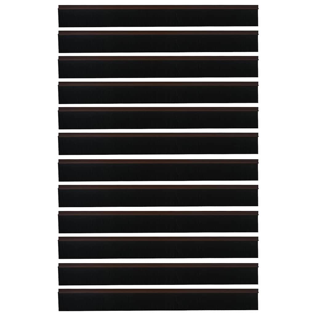 Spazzole per porte autoadesive 12 pezzi Marrone 100 cm