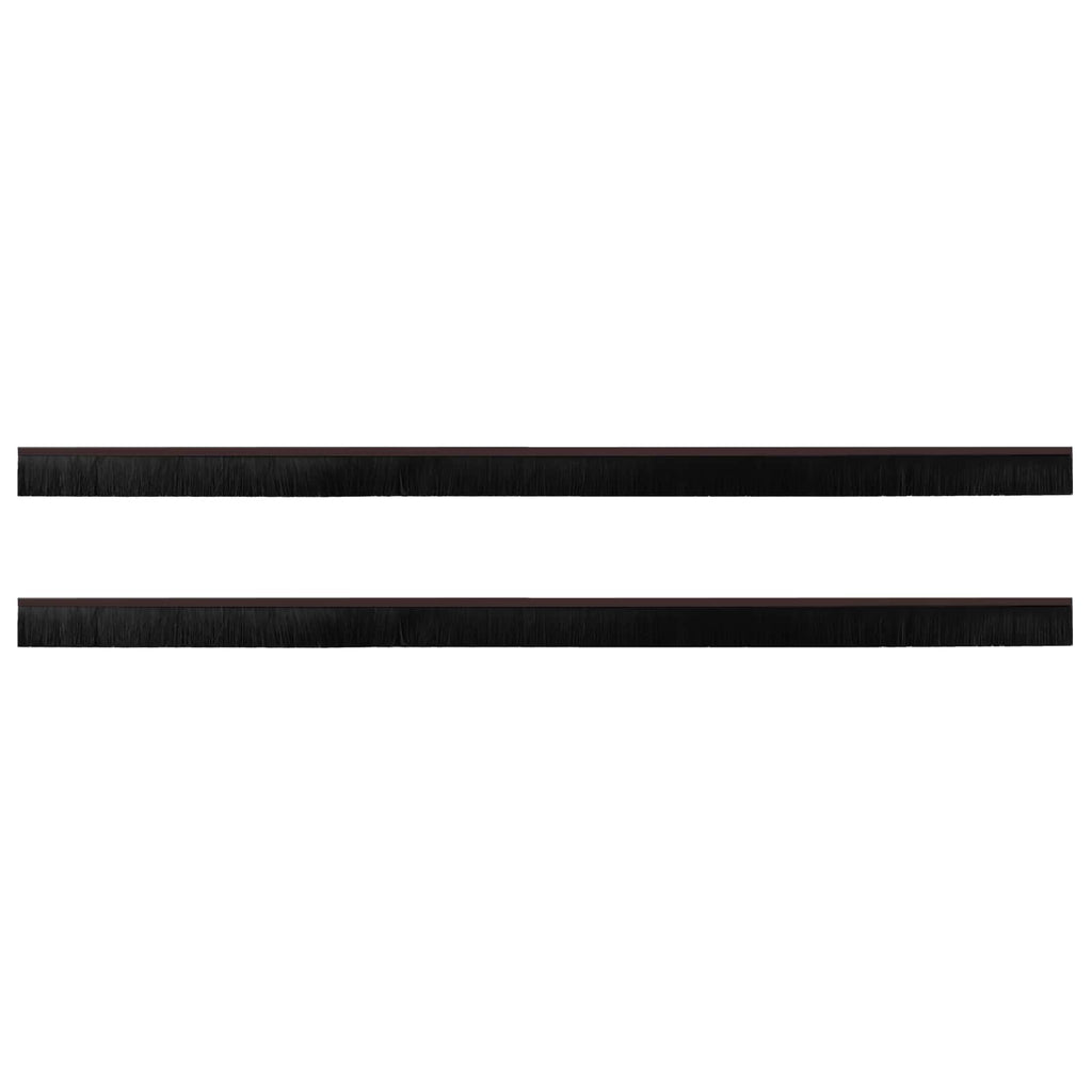 Spazzole per porte autoadesive marrone 100 cm (2 pezzi)