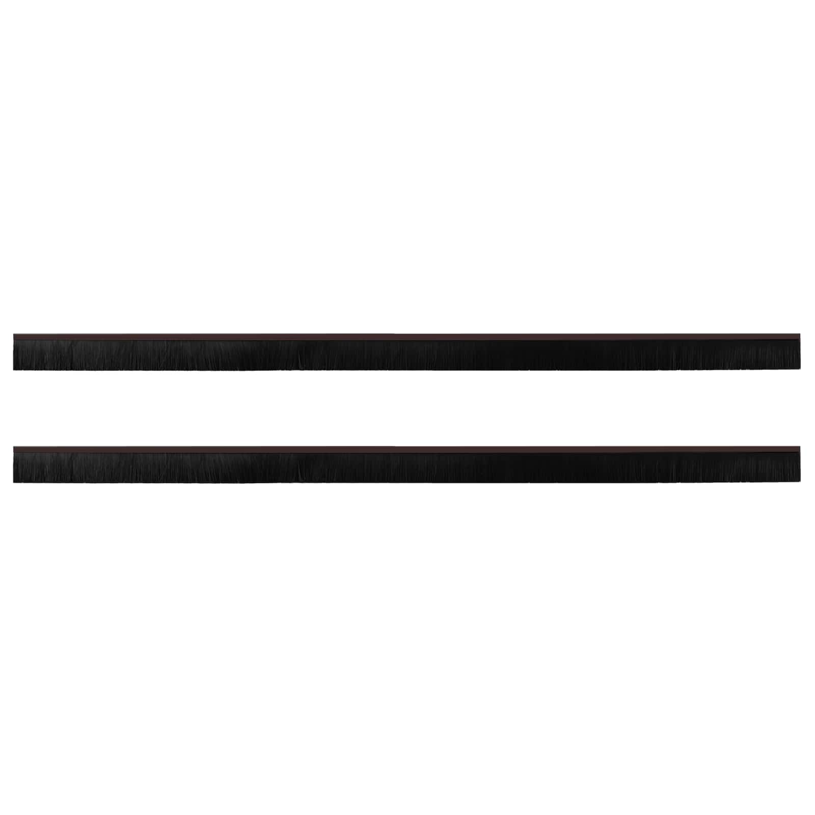 Spazzole per porte autoadesive marrone 100 cm (2 pezzi)
