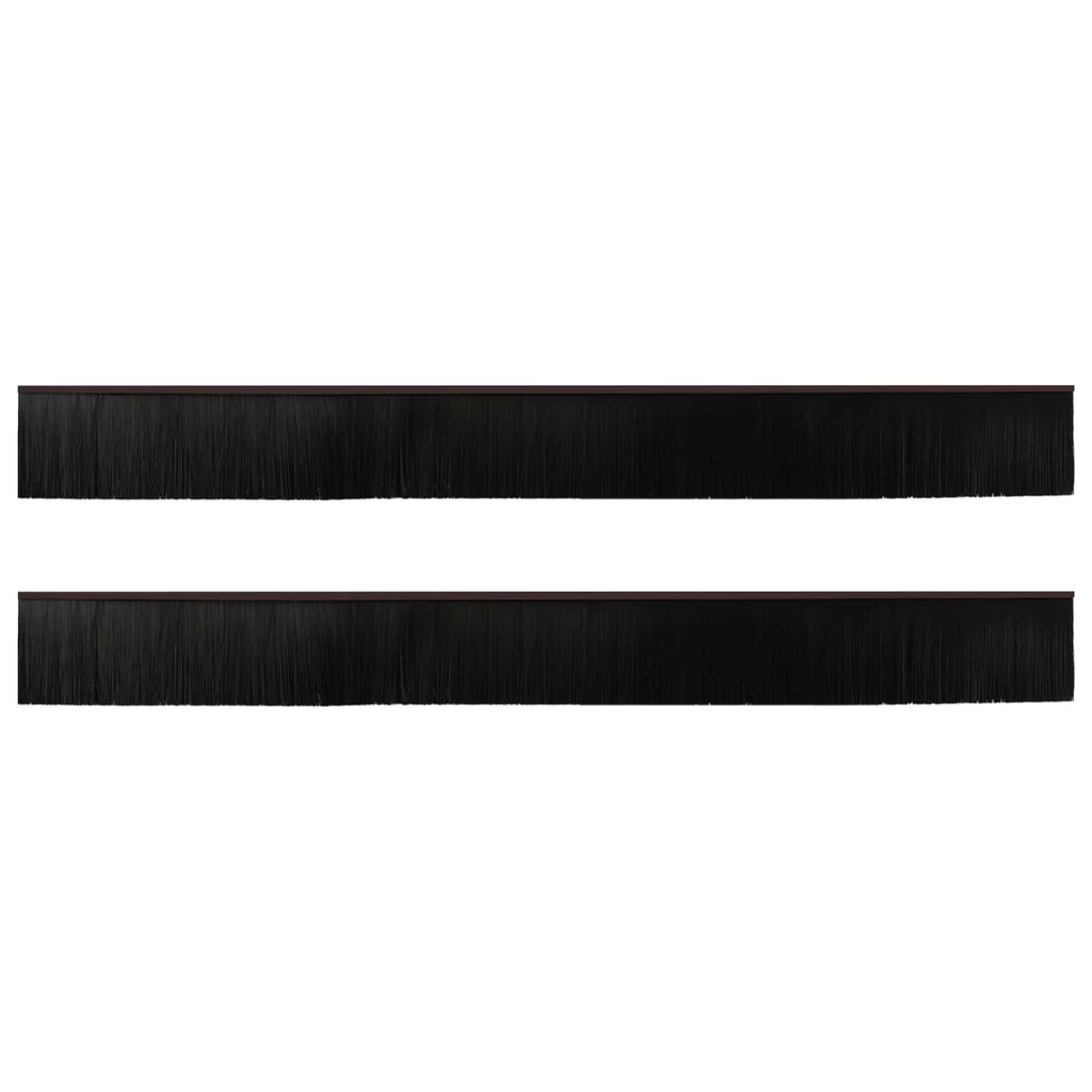 Spazzole per porte autoadesive 2 pezzi Marrone 100 cm