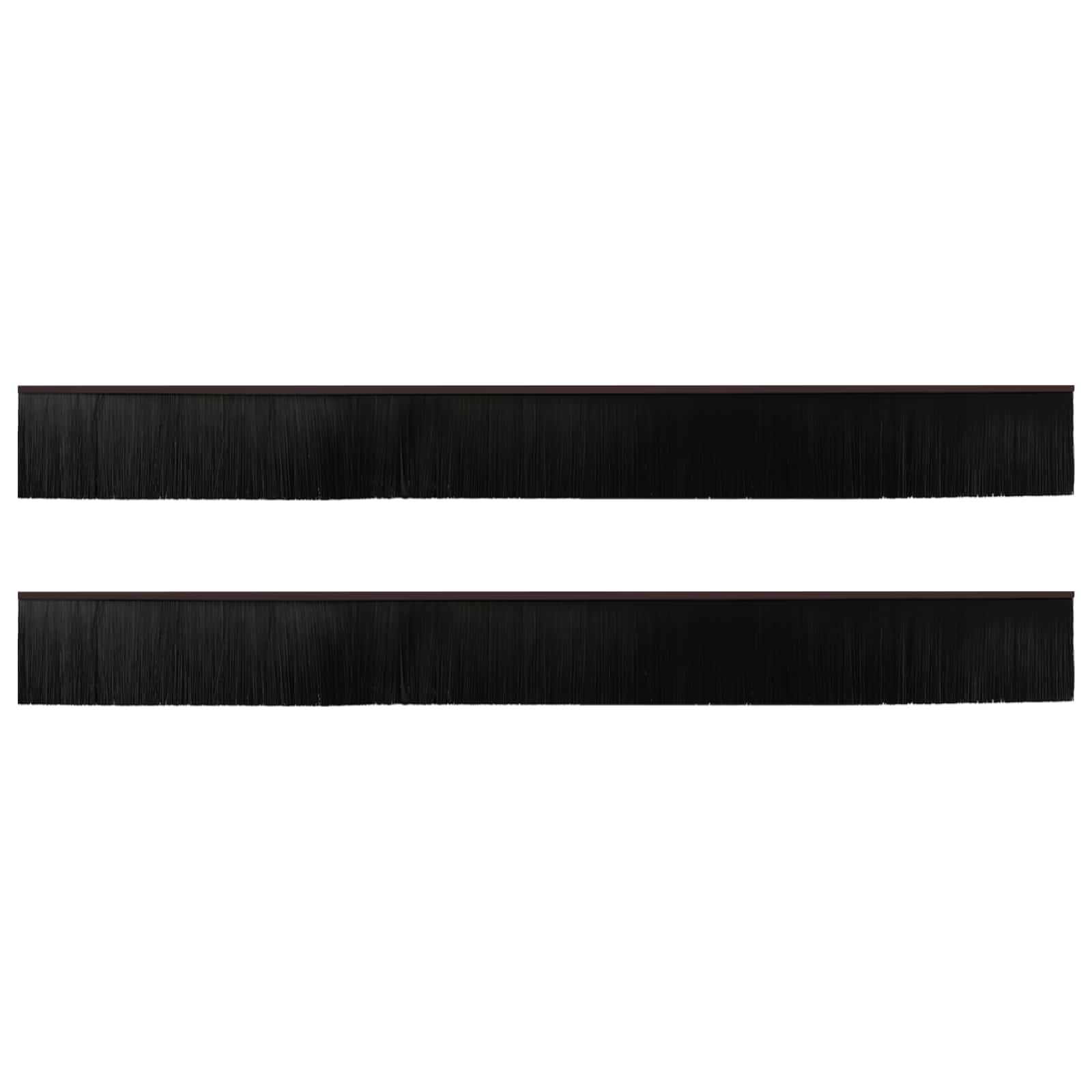 Spazzole per porte autoadesive 2 pezzi Marrone 100 cm