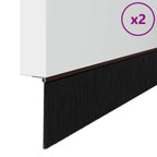 Spazzole per porte autoadesive 2 pezzi Marrone 100 cm