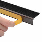 Guarnizioni a spazzola autoadesive per porte in alluminio 100 cm marrone - Set 12 pcs