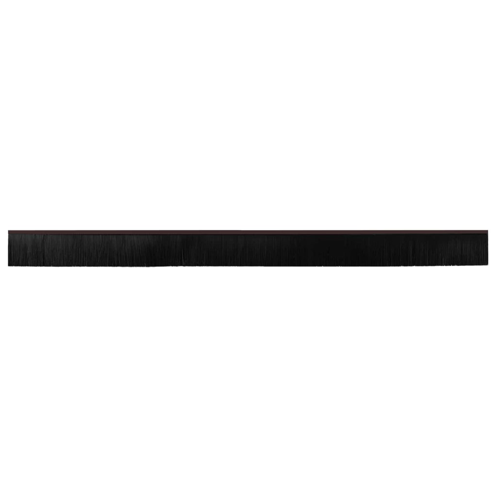 Guarnizioni a spazzola autoadesive per porte in alluminio 100 cm marrone - Set 12 pcs