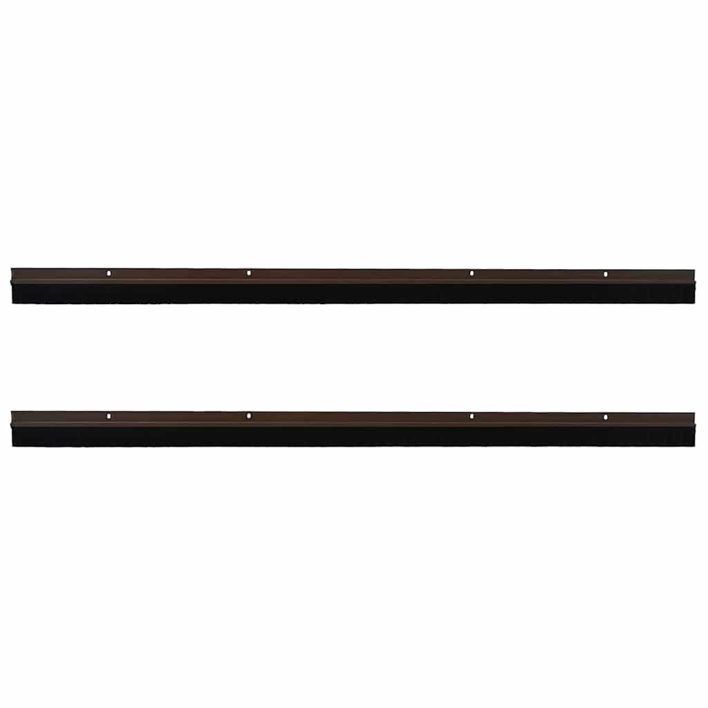 Spazzole per porte a vite 2 pz Marrone 100 cm