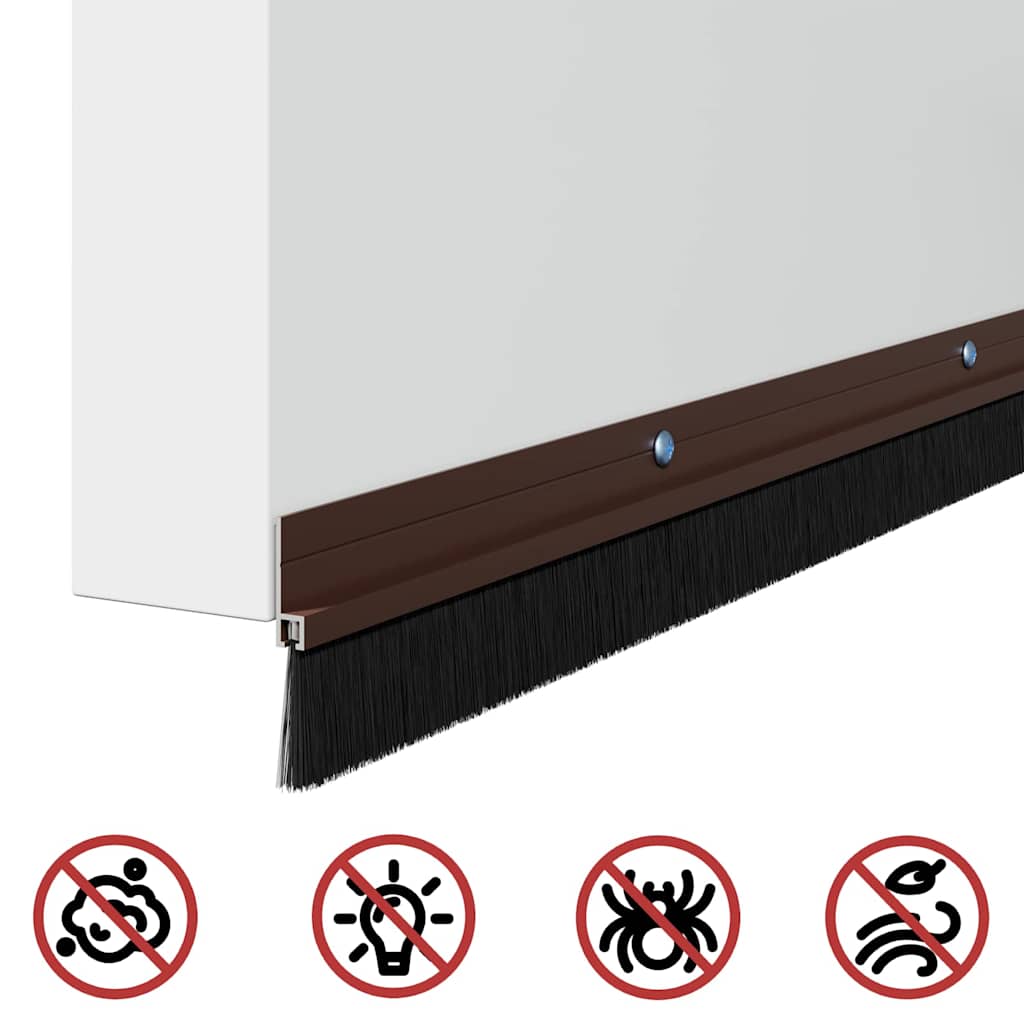 Spazzole per porte a vite 2 pz Marrone 100 cm