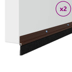 Spazzole per porte a vite 2 pz Marrone 100 cm