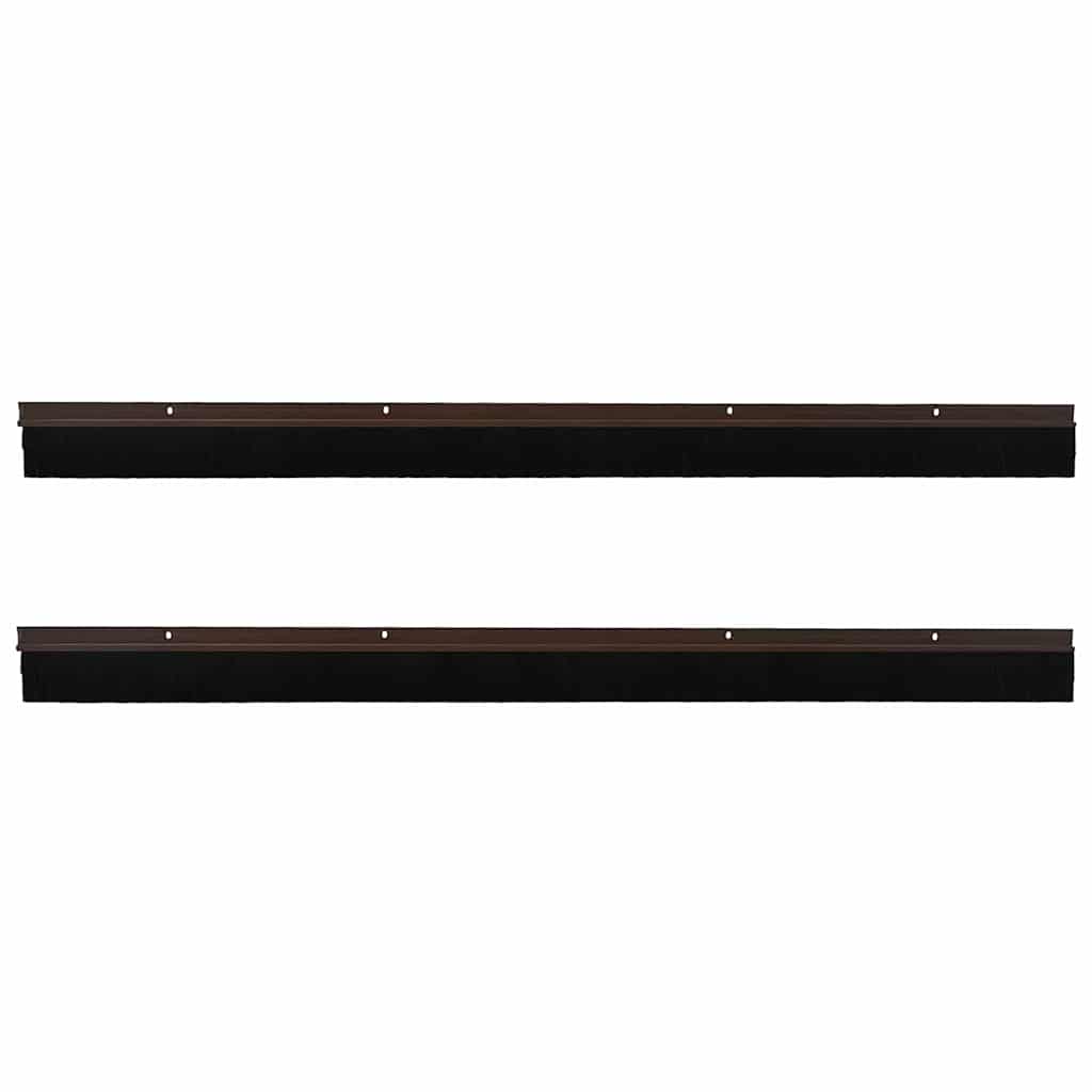 Guarnizione per porta a spazzola 100 cm marrone - Set 2 pz