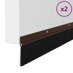 Guarnizione per porta a spazzola 100 cm marrone - Set 2 pz