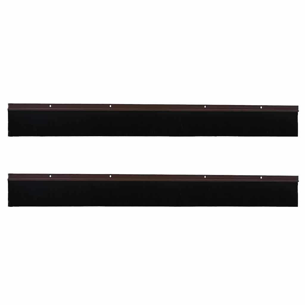Spazzole per porte a vite 2 pz Marrone 100 cm