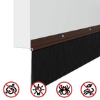 Spazzole per porte a vite 6 pezzi Marrone 100 cm
