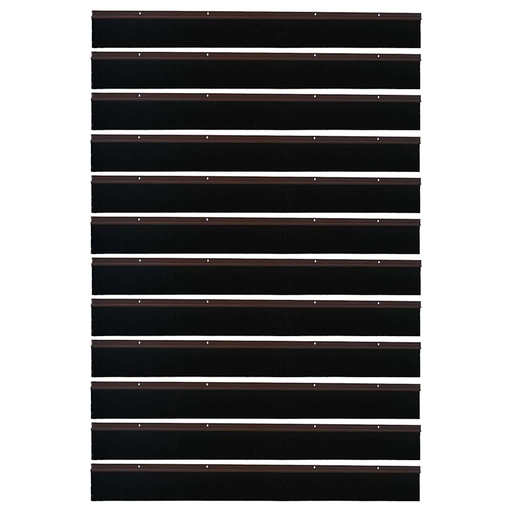 Spazzole per porte a vite 12 pz Marrone 100 cm