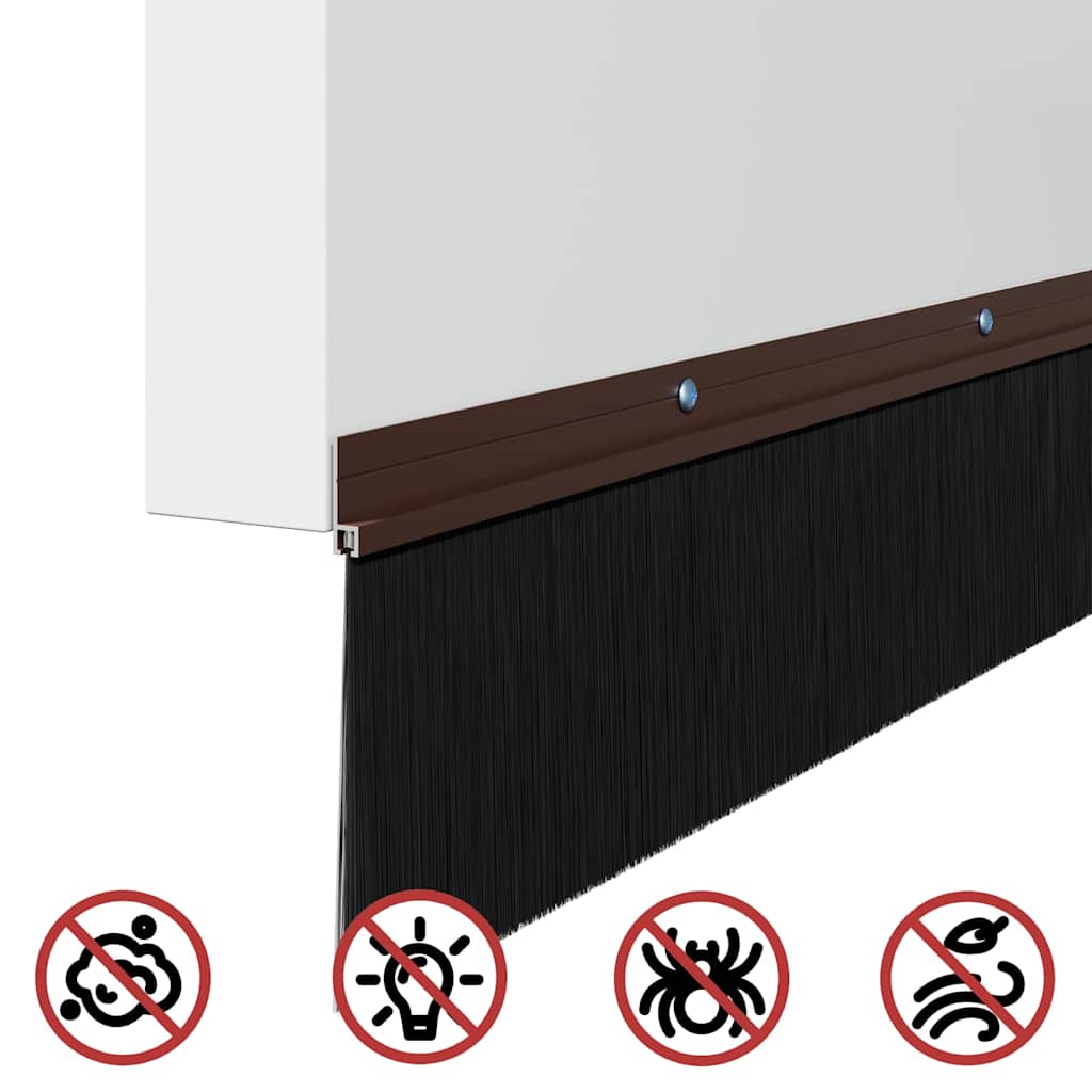 Spazzole per porte a vite 12 pz Marrone 100 cm
