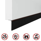 Spazzole per porte a vite 2 pz Marrone 100 cm