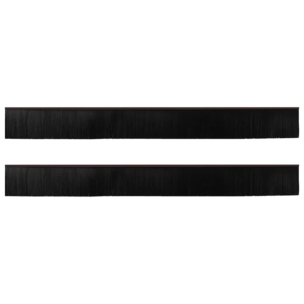 Spazzole per porte a vite 2 pezzi Marrone 100 cm
