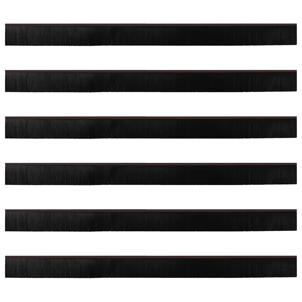 Spazzole per porte a vite 6 pz Marrone 100 cm