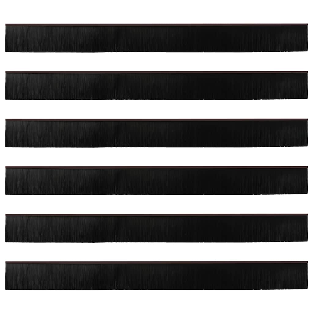 Spazzole per porte a vite 6 pcs Marrone 100 cm