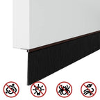 Spazzole per porte a vite 6 pcs Marrone 100 cm