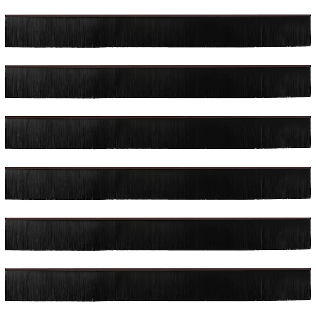 Spazzole per porte a vite 6 pz Marrone 100 cm