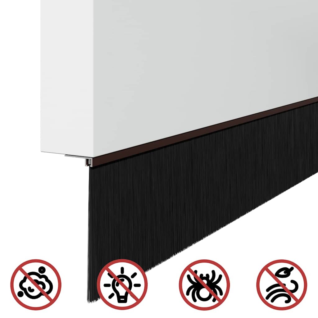 Spazzole per porte a vite 6 pz Marrone 100 cm
