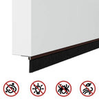 Spazzole per porte a vite 12 pezzi Marrone 100 cm