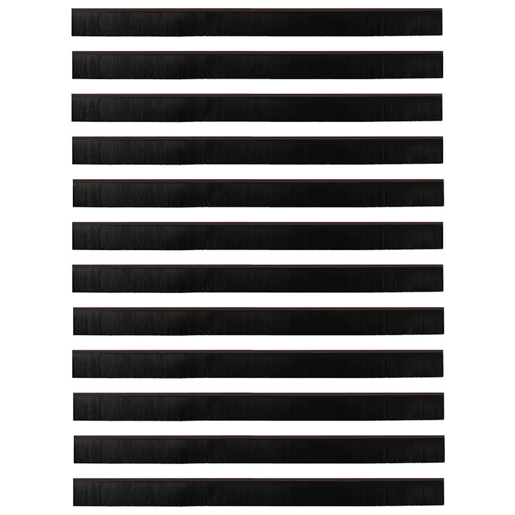 Spazzole per porte a vite 12 pz Marrone 100 cm