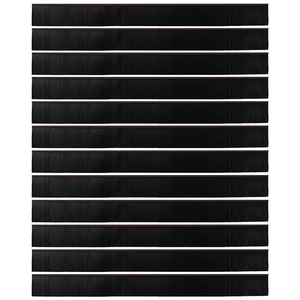 Spazzole per porte a vite 12 pezzi Marrone 100 cm