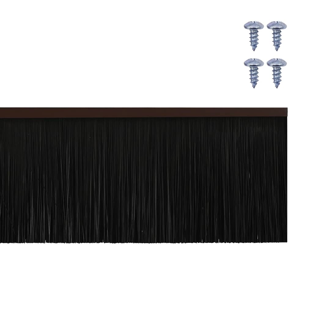 Spazzole per porte a vite 12 pezzi Marrone 100 cm