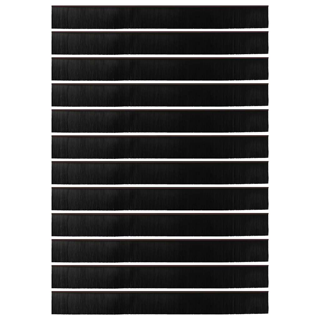 Spazzole per porte a vite 12 pezzi Marrone 100 cm