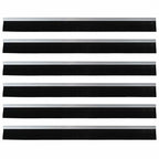 Spazzole per porte autoadesive 6 pcs Argento 100 cm