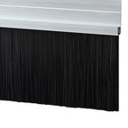 Spazzole per porte autoadesive 12 pezzi Argento 100 cm