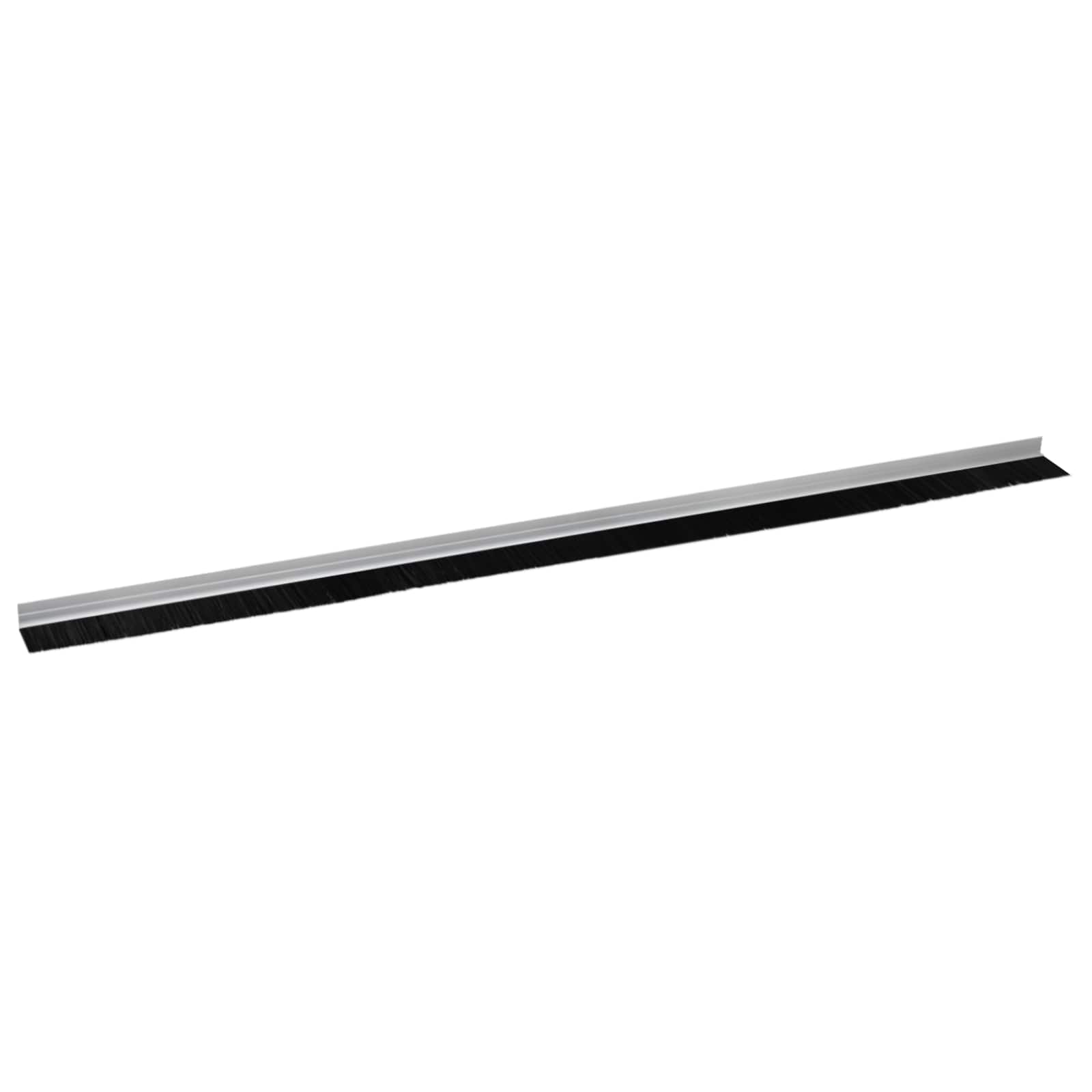 Guarnizioni a spazzola autoadesive per porte in alluminio 100 cm Argento - Set 2 pezzi