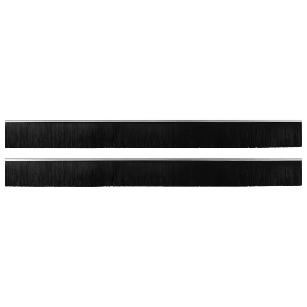 Spazzole per porte autoadesive 2 pz Argento 100 cm