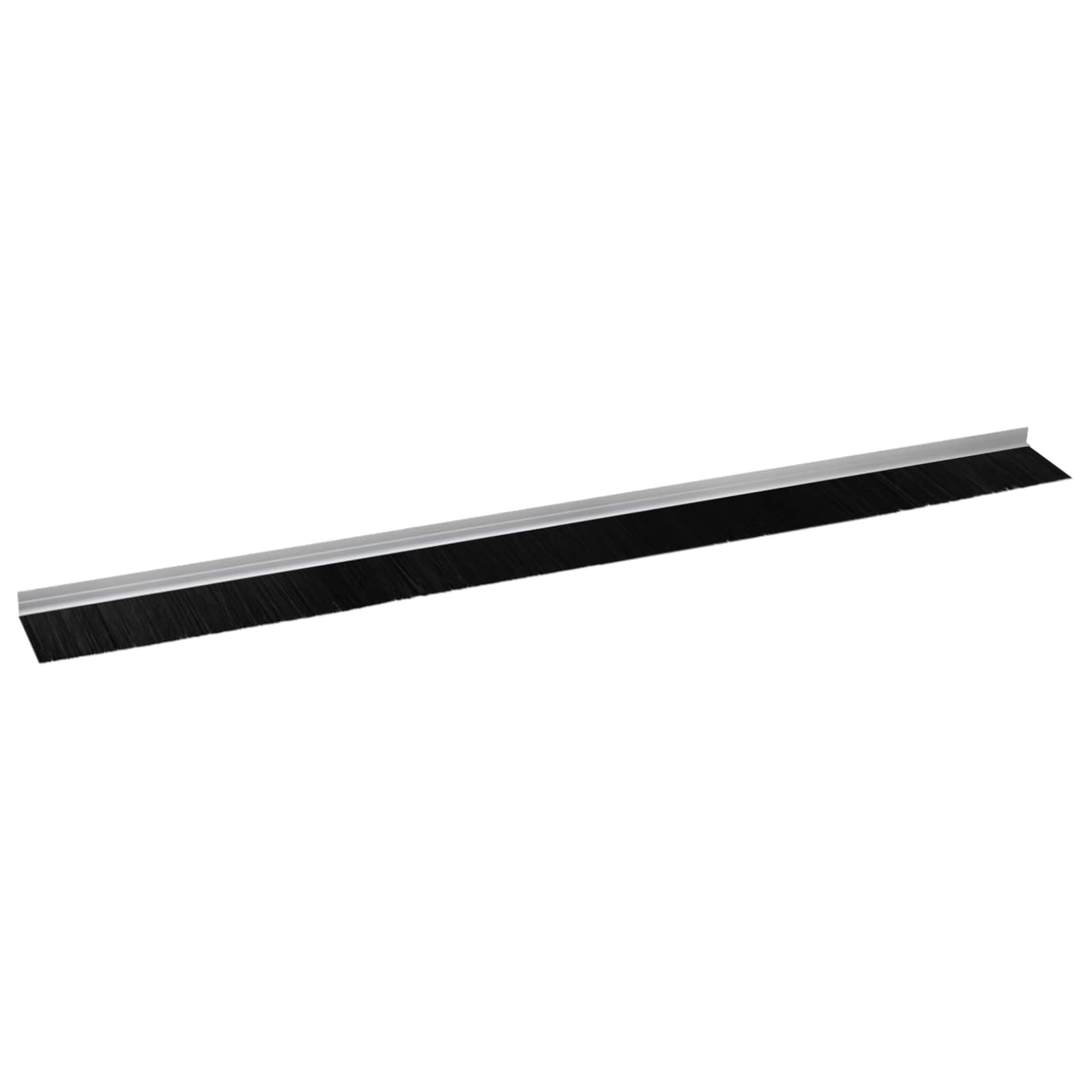 Guarnizione a spazzola adesiva per porte in alluminio argento 100 cm (6 pezzi)