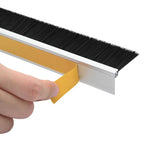 Spazzole per porte autoadesive 12 pcs Argento 100 cm