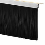 Guarnizione a spazzola autoadesiva per porte in alluminio Argento 100 cm (set 12 pezzi)