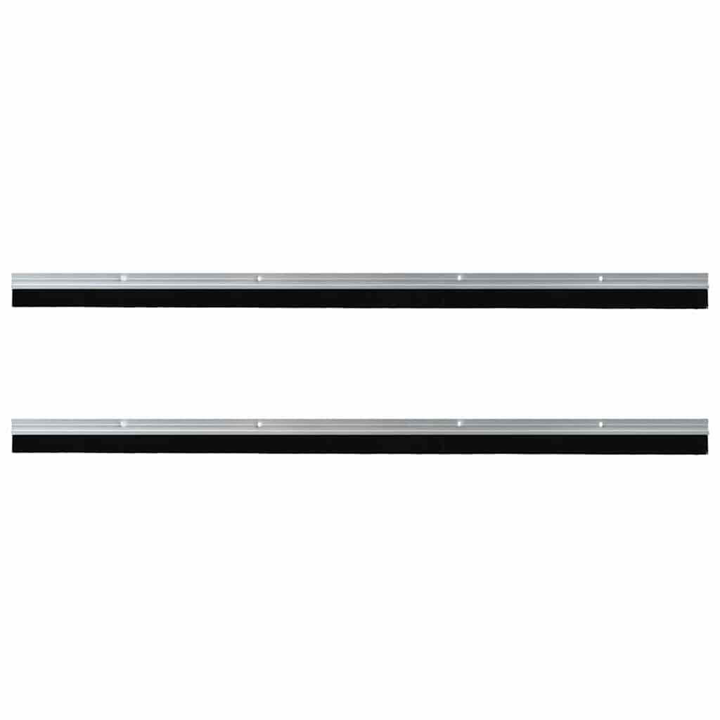 Spazzole per porte a vite 2 pezzi Argento 100 cm