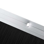 Spazzole per porte a vite 2 pz Argento 100 cm