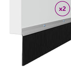 Spazzole per porte a vite 2 pezzi Argento 100 cm