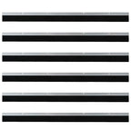 Guarnizione a spazzola per porta a vite 100 cm argento - Set 6 pezzi