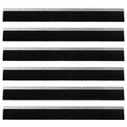 Guarnizione per porta a spazzola 100 cm argento - Set 6 pezzi