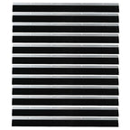 Guarnizione a spazzola per porta a vite 100 cm argento - Set 12 pezzi