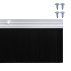 Guarnizione a spazzola per porta a vite 100 cm argento - Set 12 pezzi